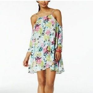 Barr III Tropical Cold Shoulder Dress/Cover Up